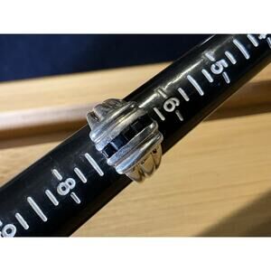 925 Sterling Silver Blue Sapphire Ring Size 6.5